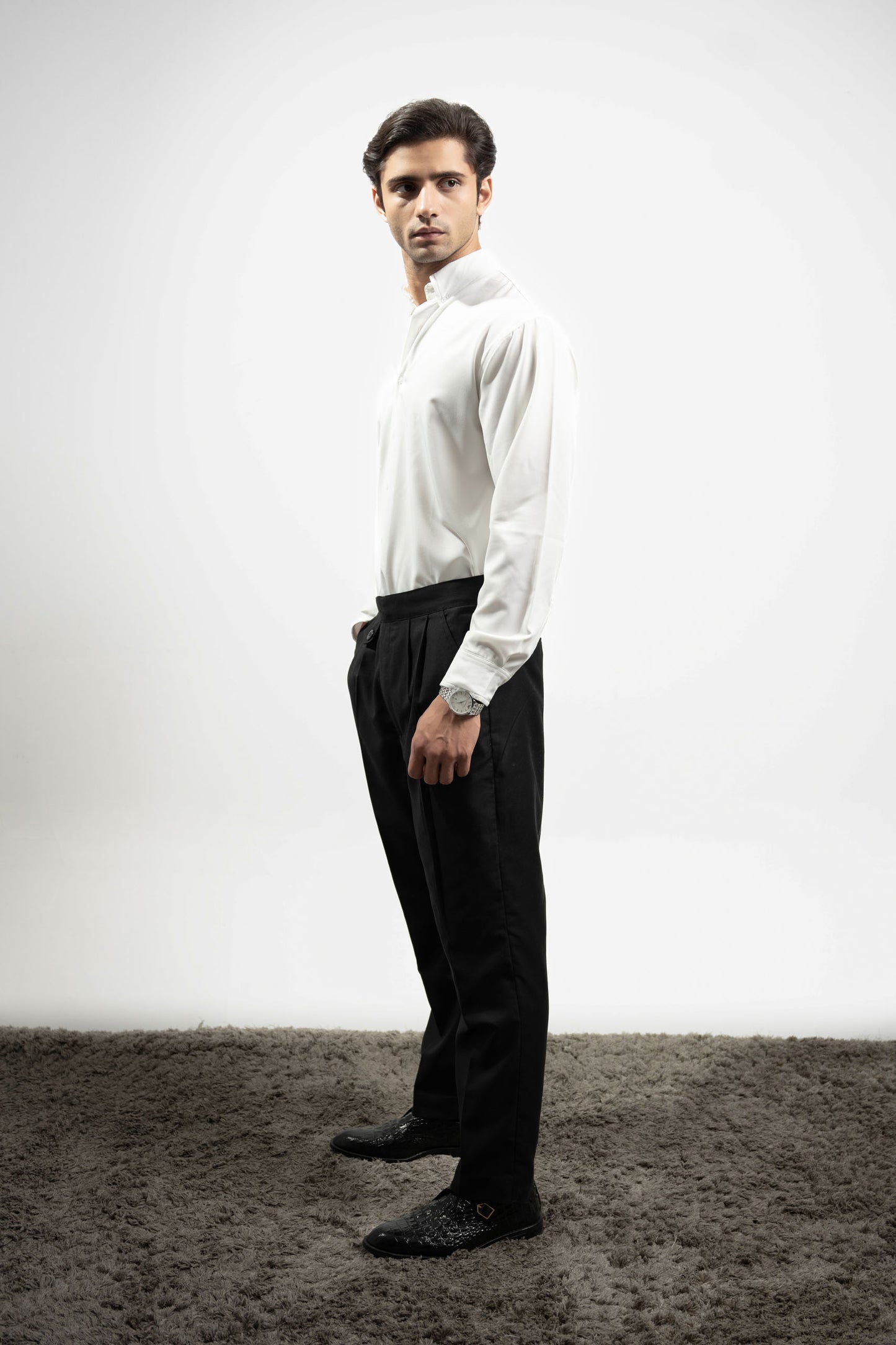 Textured Button Down Shirt - Full Sleeve (MDS-08)