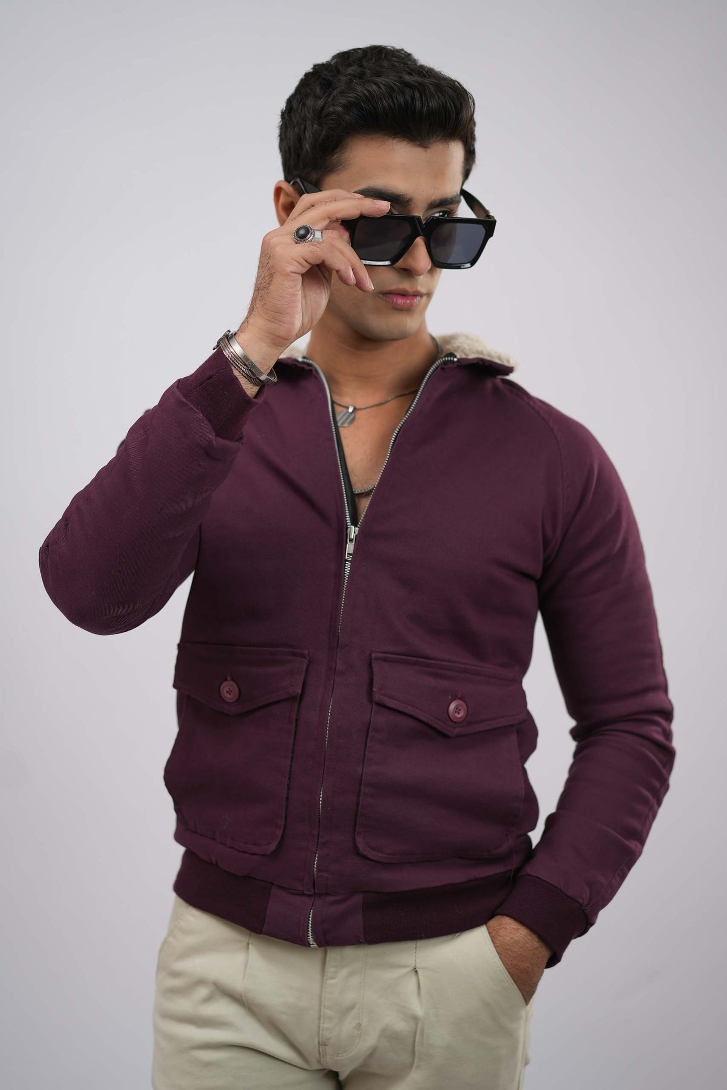 Purple Twill Jacket