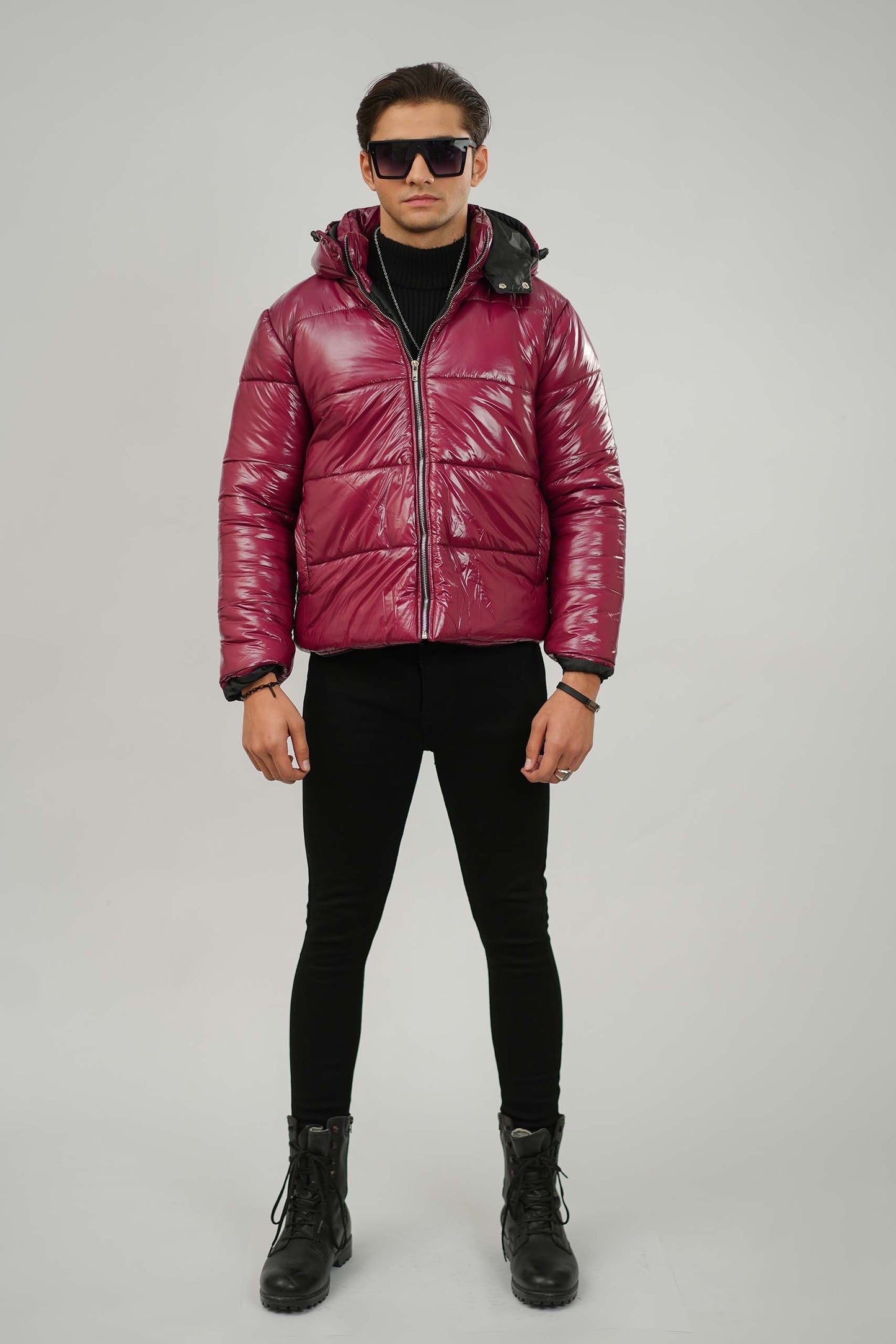 Wine Puffer Jacket