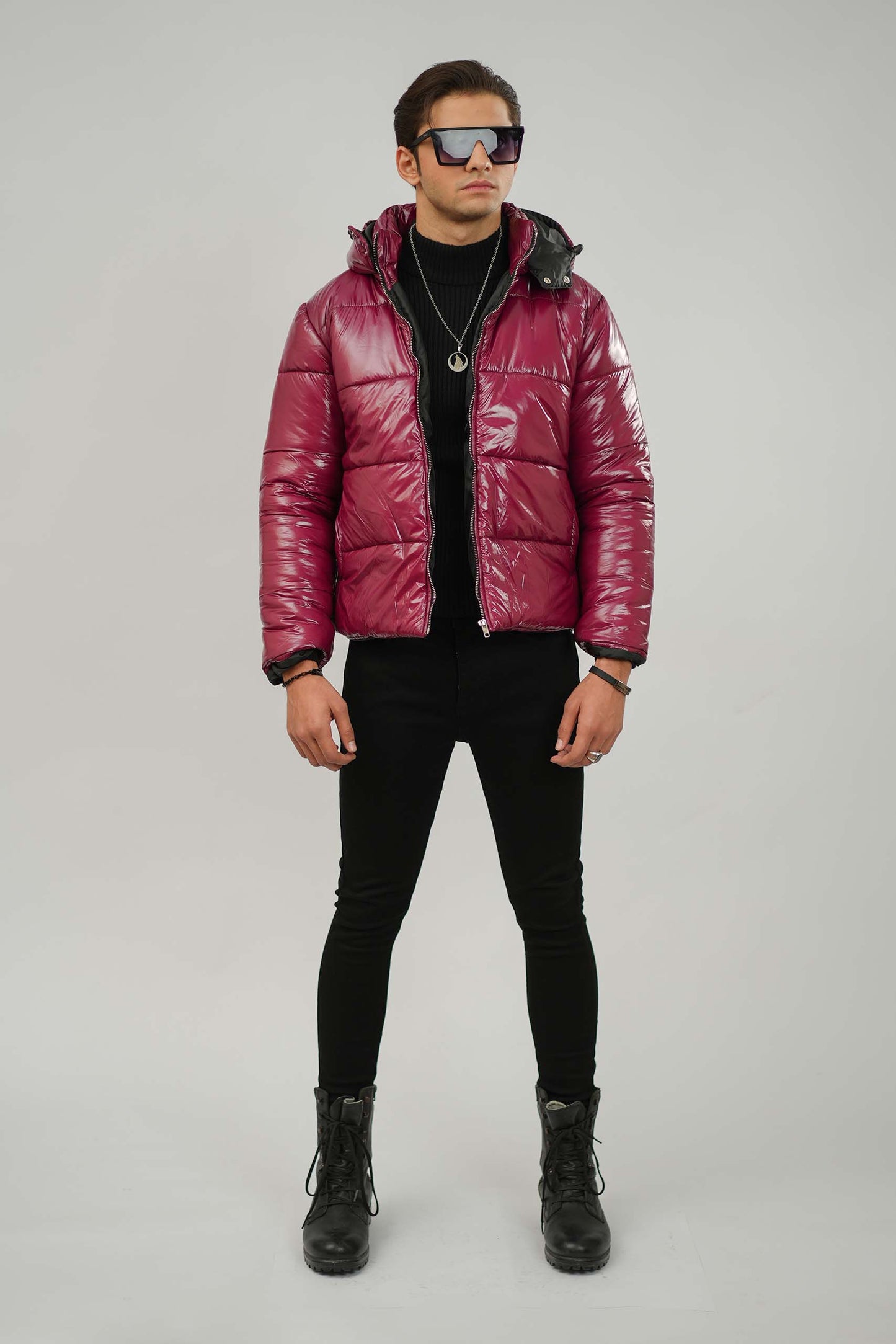 Wine Puffer Jacket