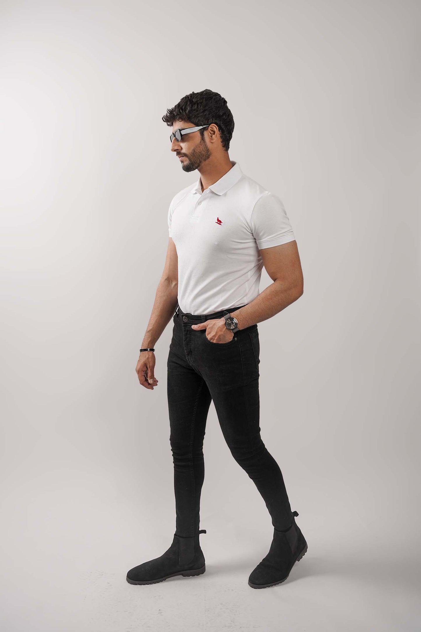White Flex Polo Shirt