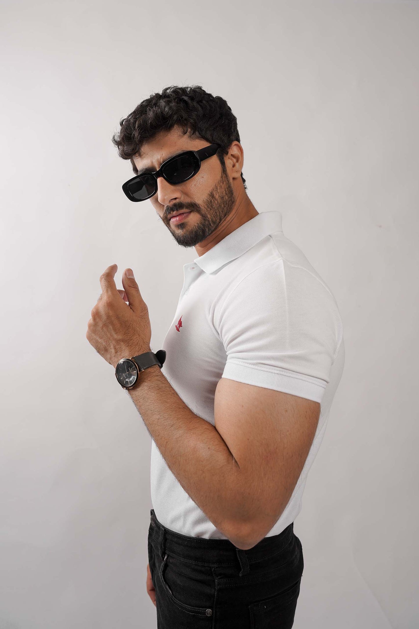 White Flex Polo Shirt