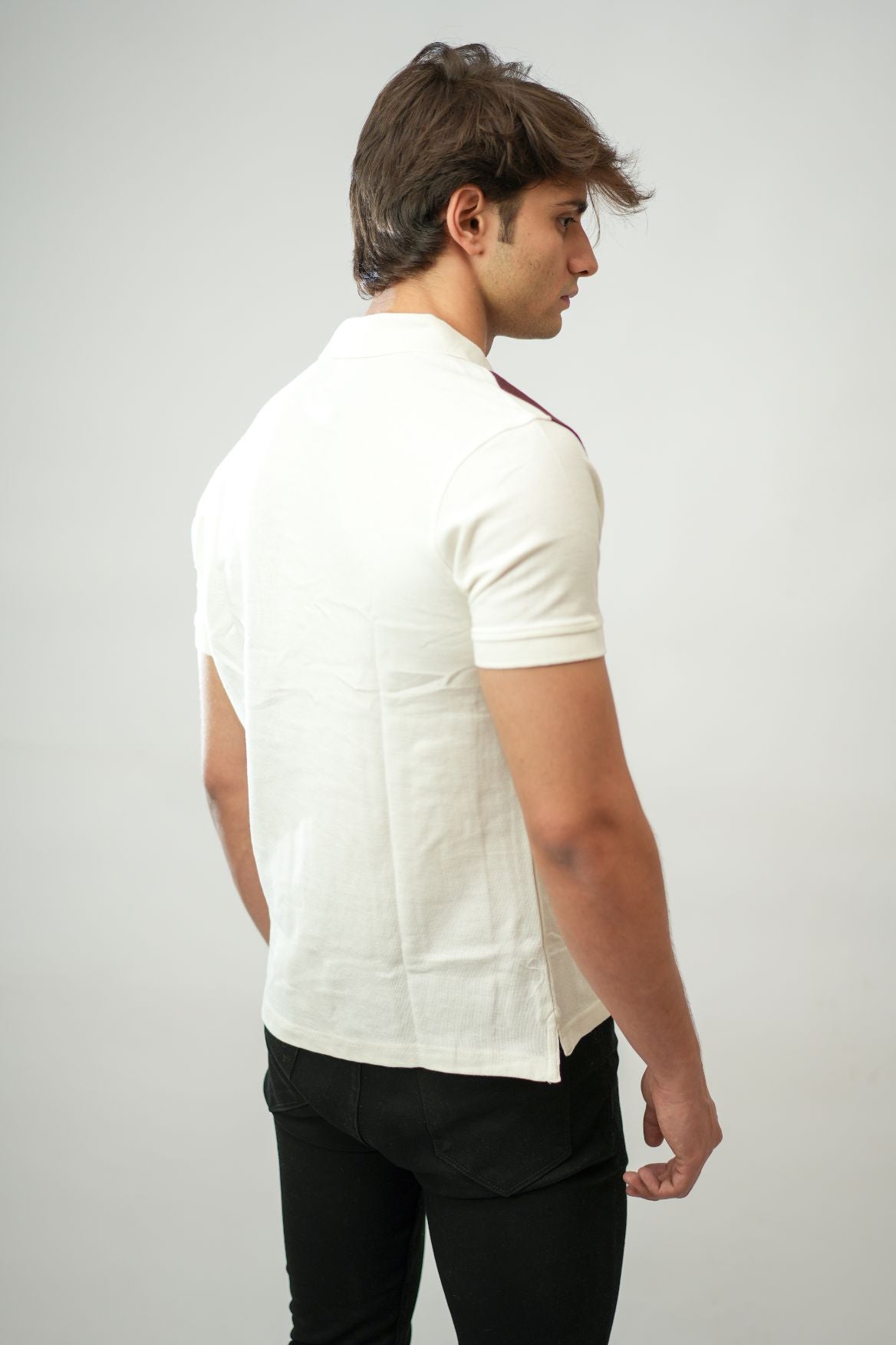 Brown & Navy Blue Box Polo Shirt