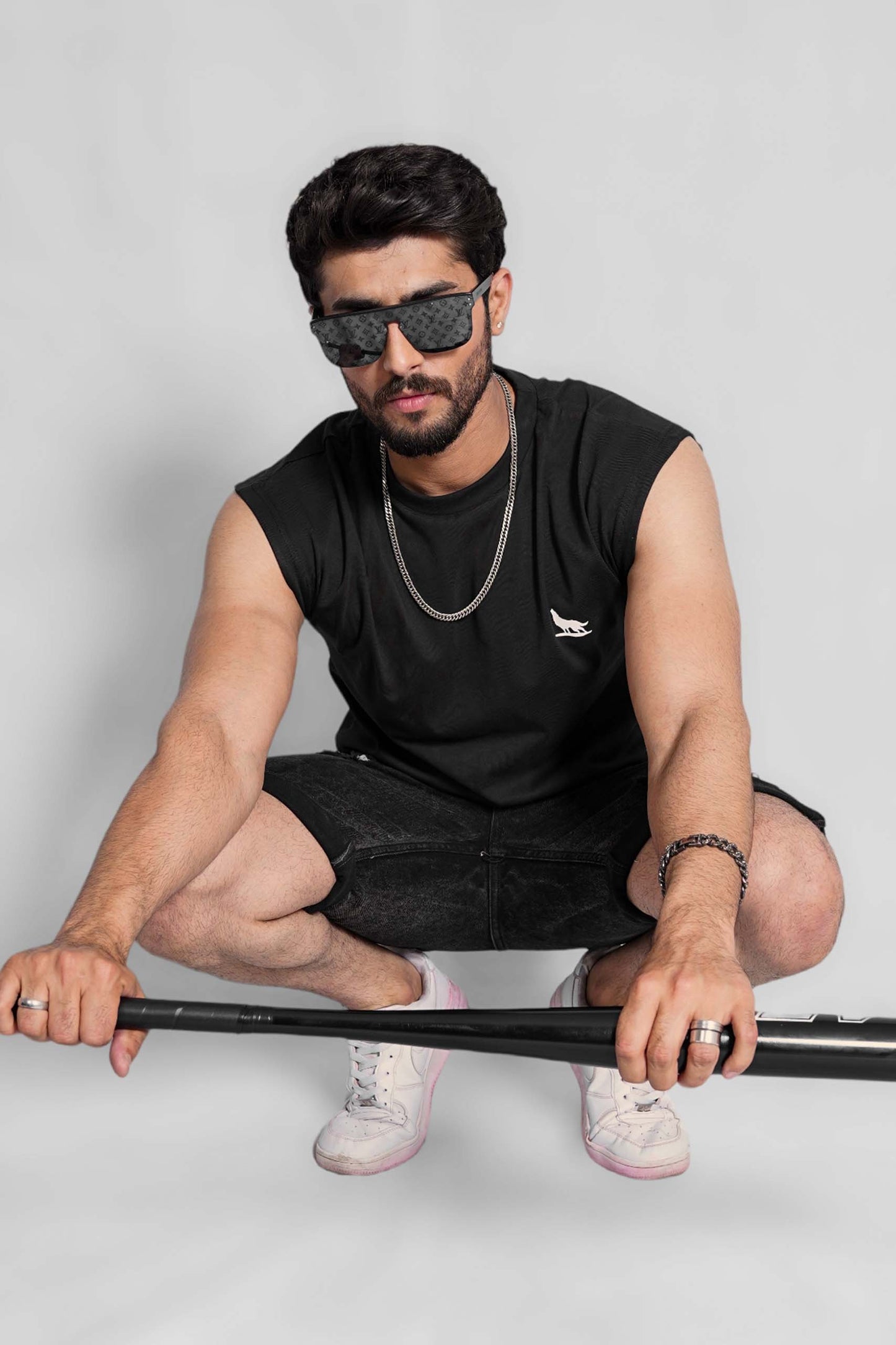 Black Sleeveless Tee