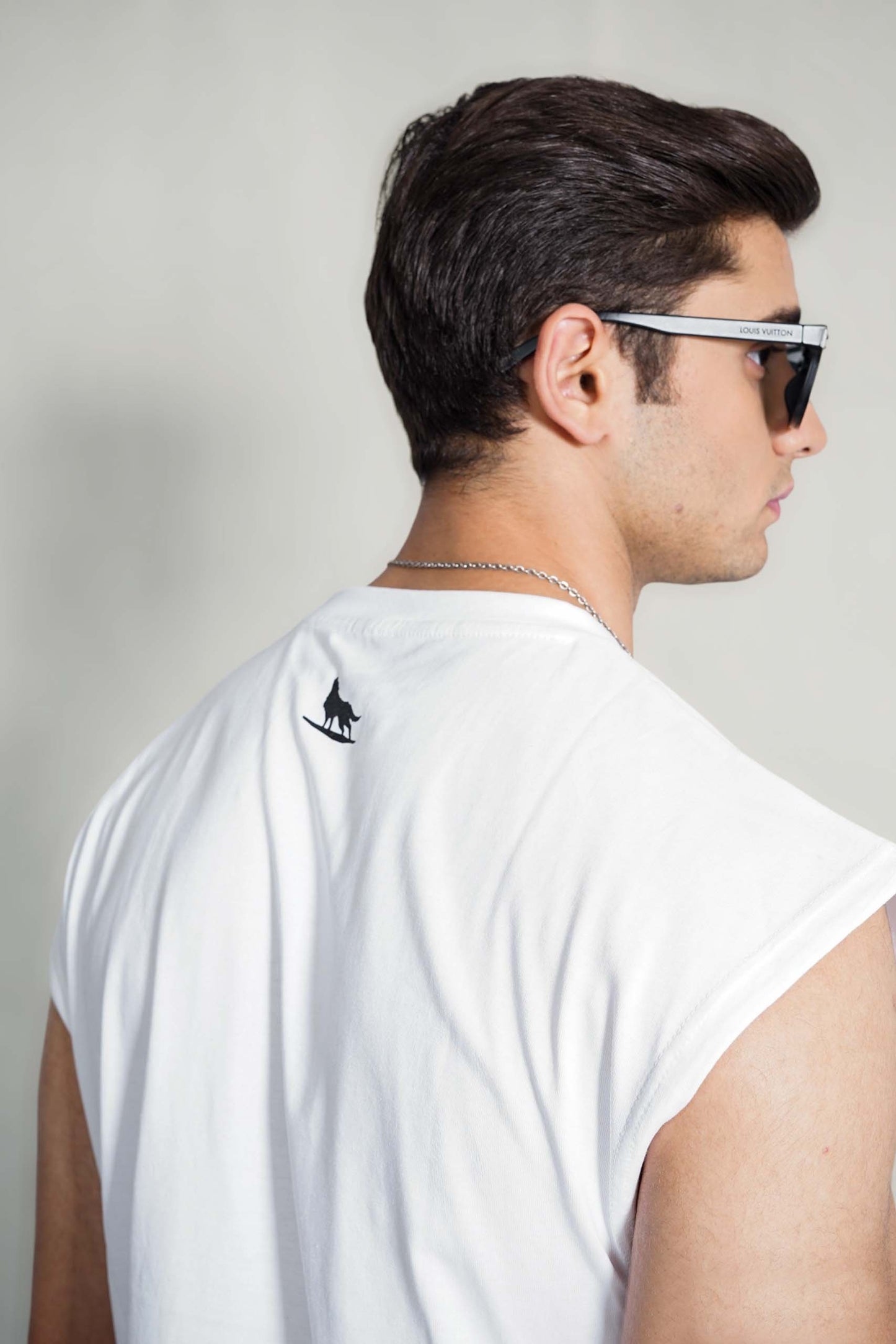 White Sleeveless Tee