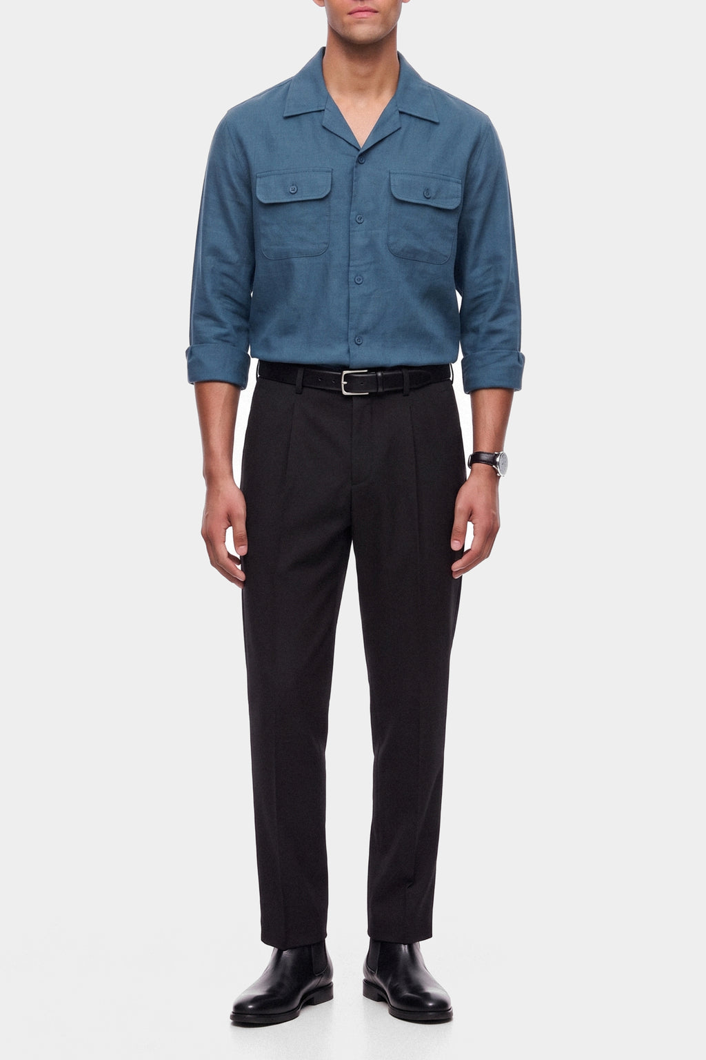 Double Pocket Linen Shirt