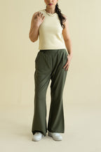 Women's Ribbed Vest - Crème