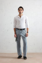 Long Sleeve Ribbed Henley Shirt
