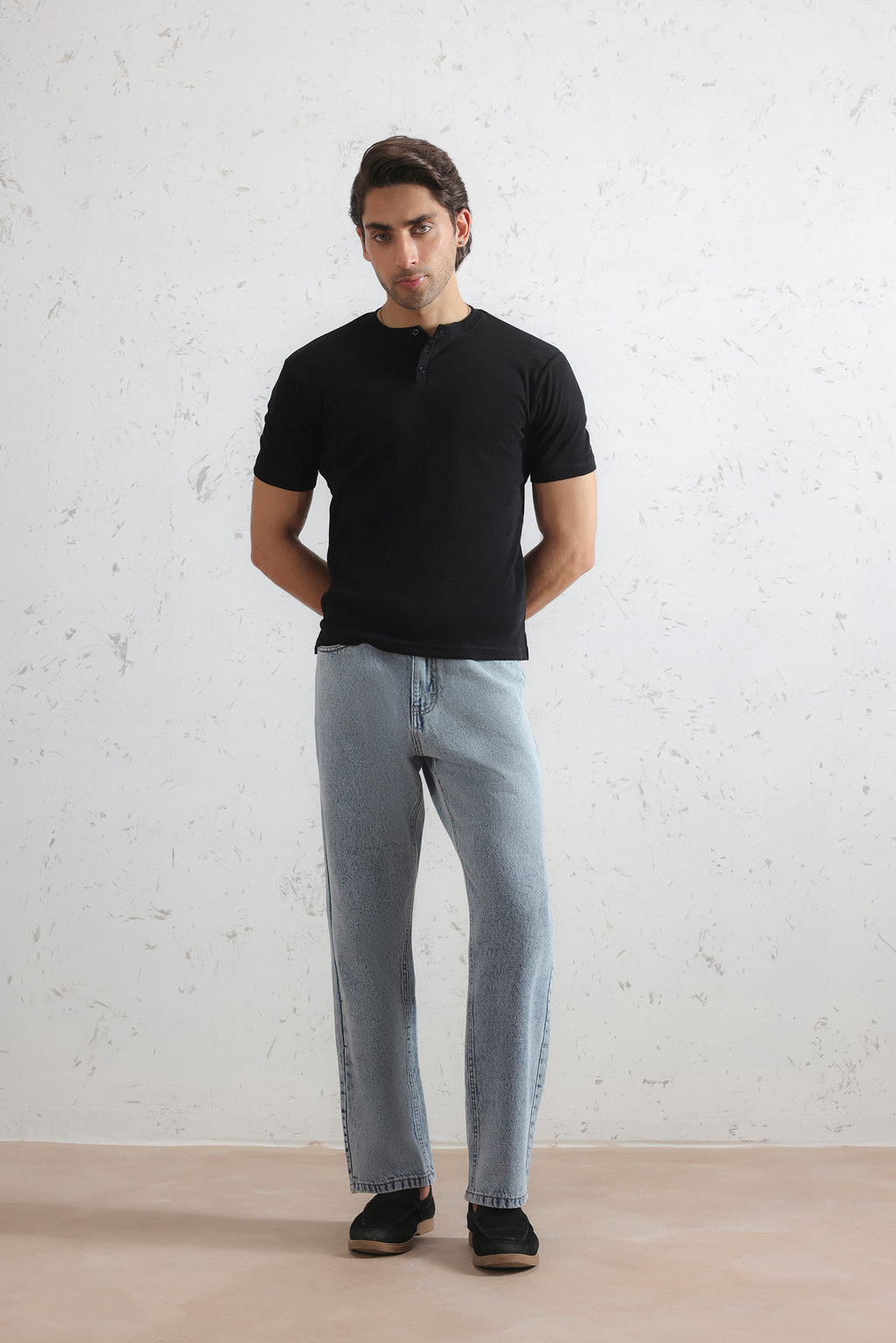 Ribbed Henley Shirt