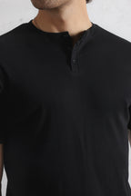 Ribbed Henley Shirt