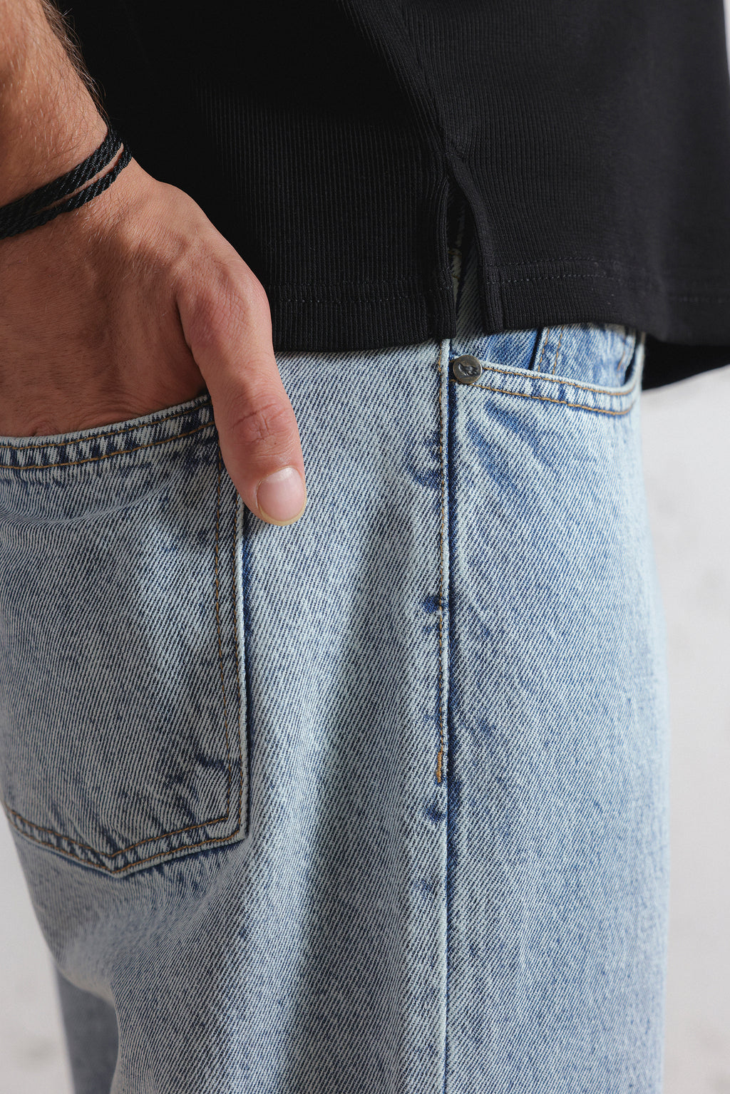 Ribbed Henley Shirt