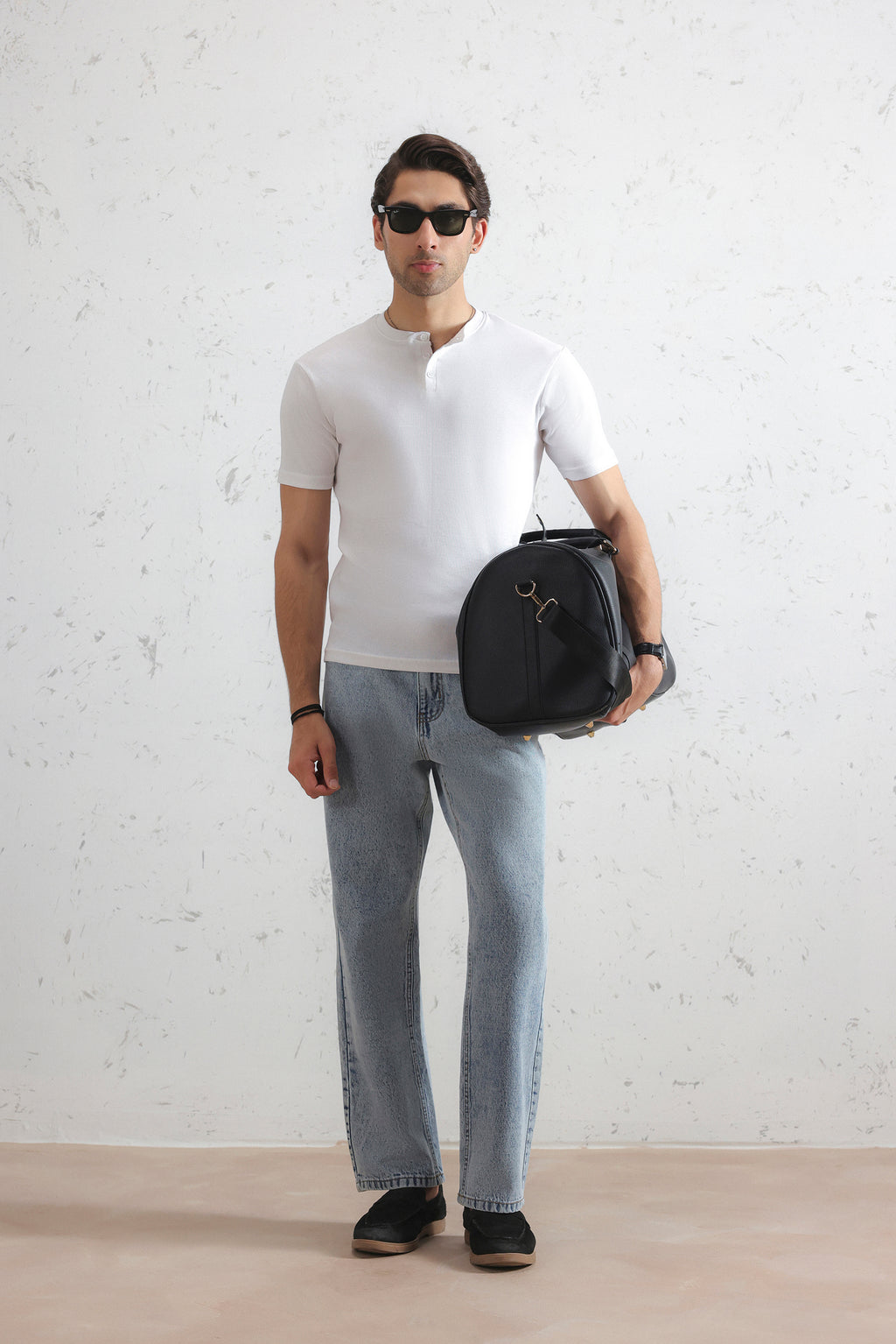 Ribbed Henley Shirt