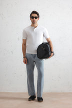 Ribbed Henley Shirt