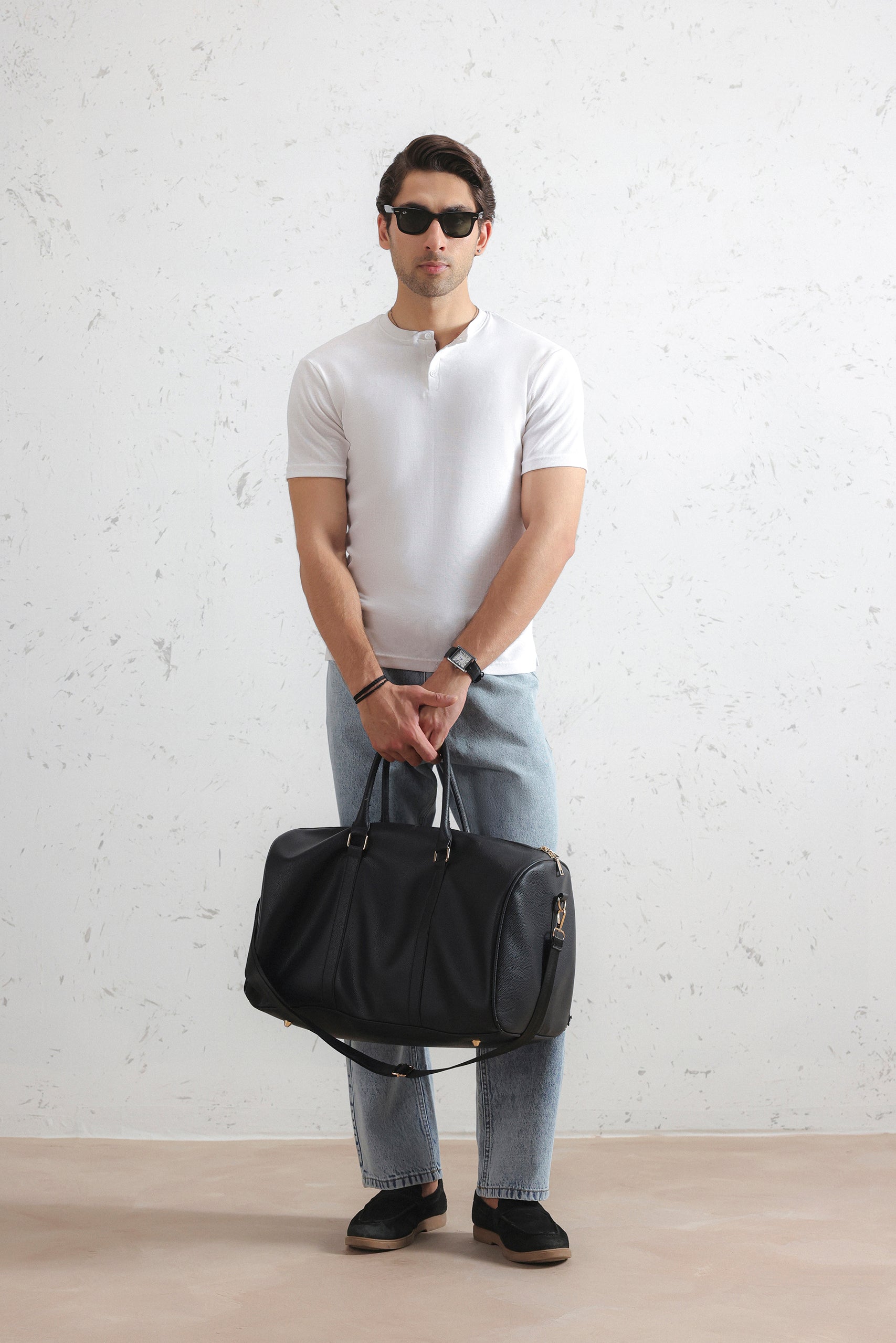 Ribbed Henley Shirt
