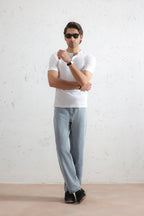 Ribbed Henley Shirt
