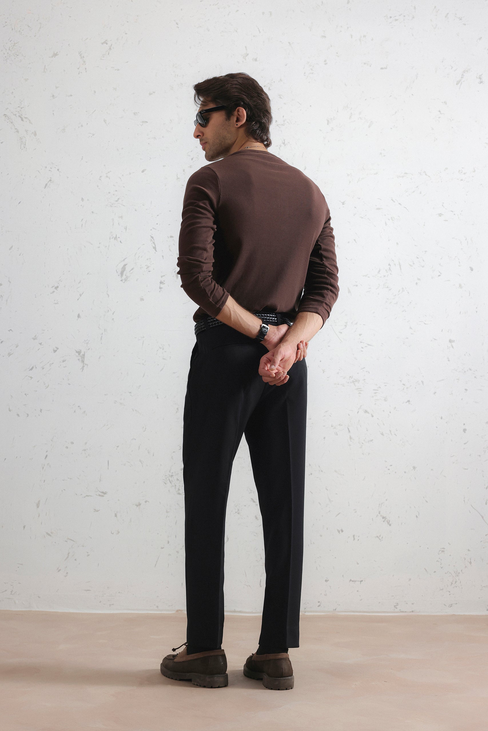 Long Sleeve Ribbed Henley Shirt