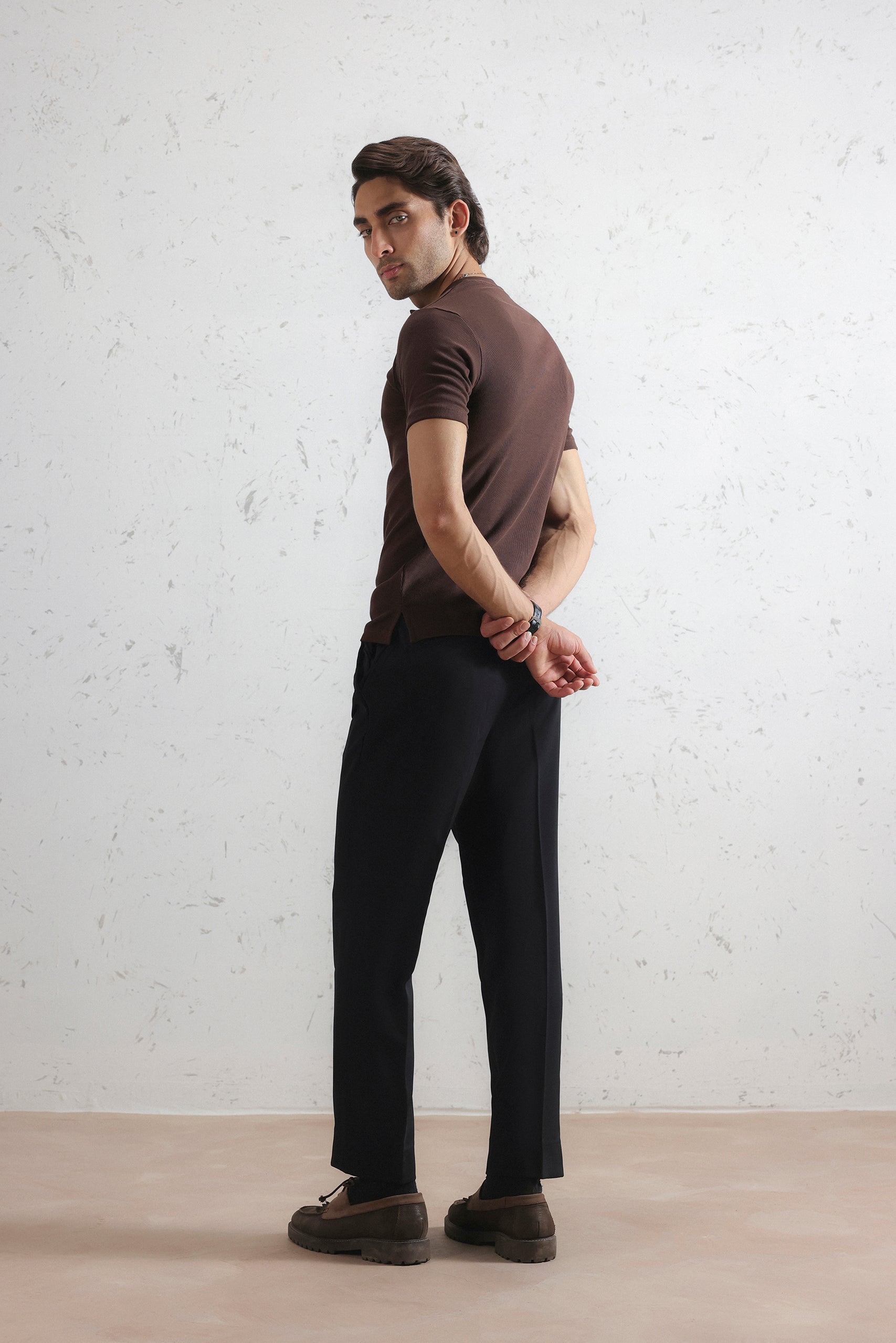 Ribbed Henley Shirt
