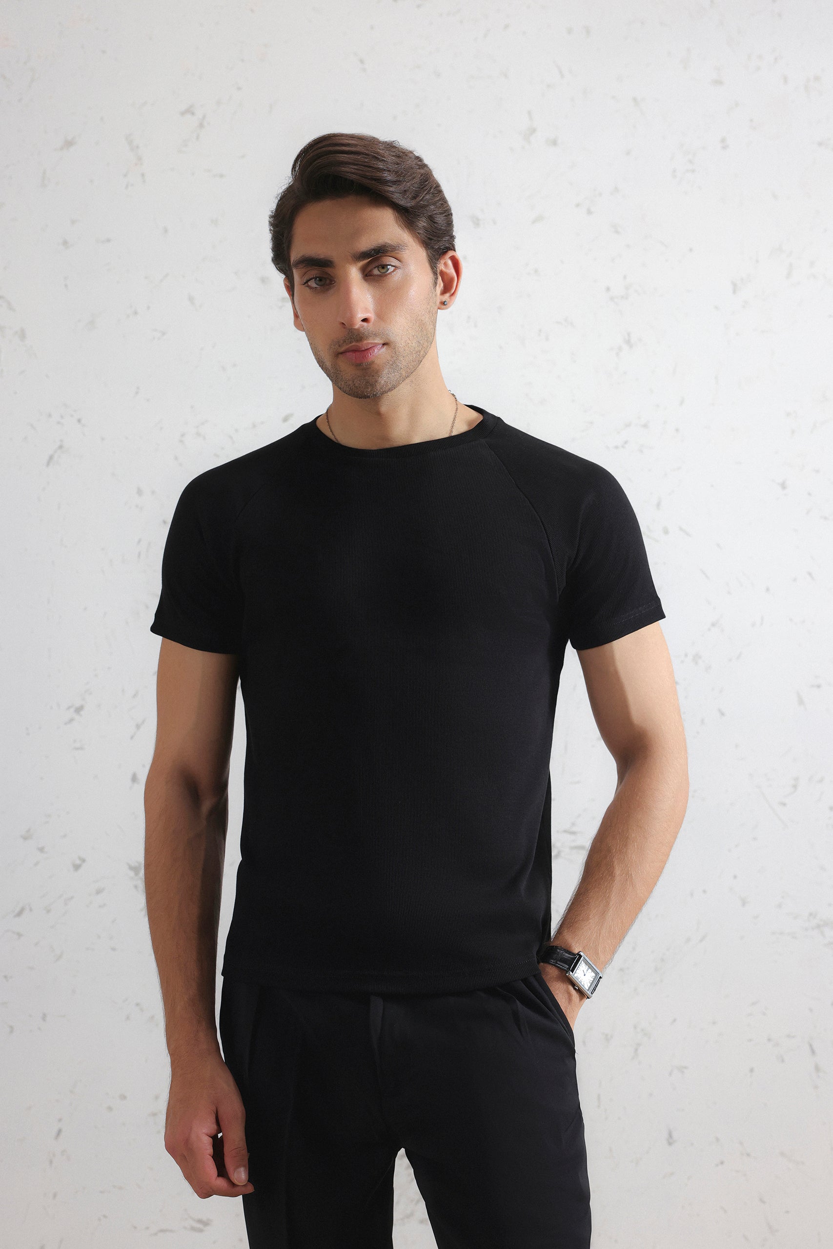 Regular Fit Ribbed T-Shirt
