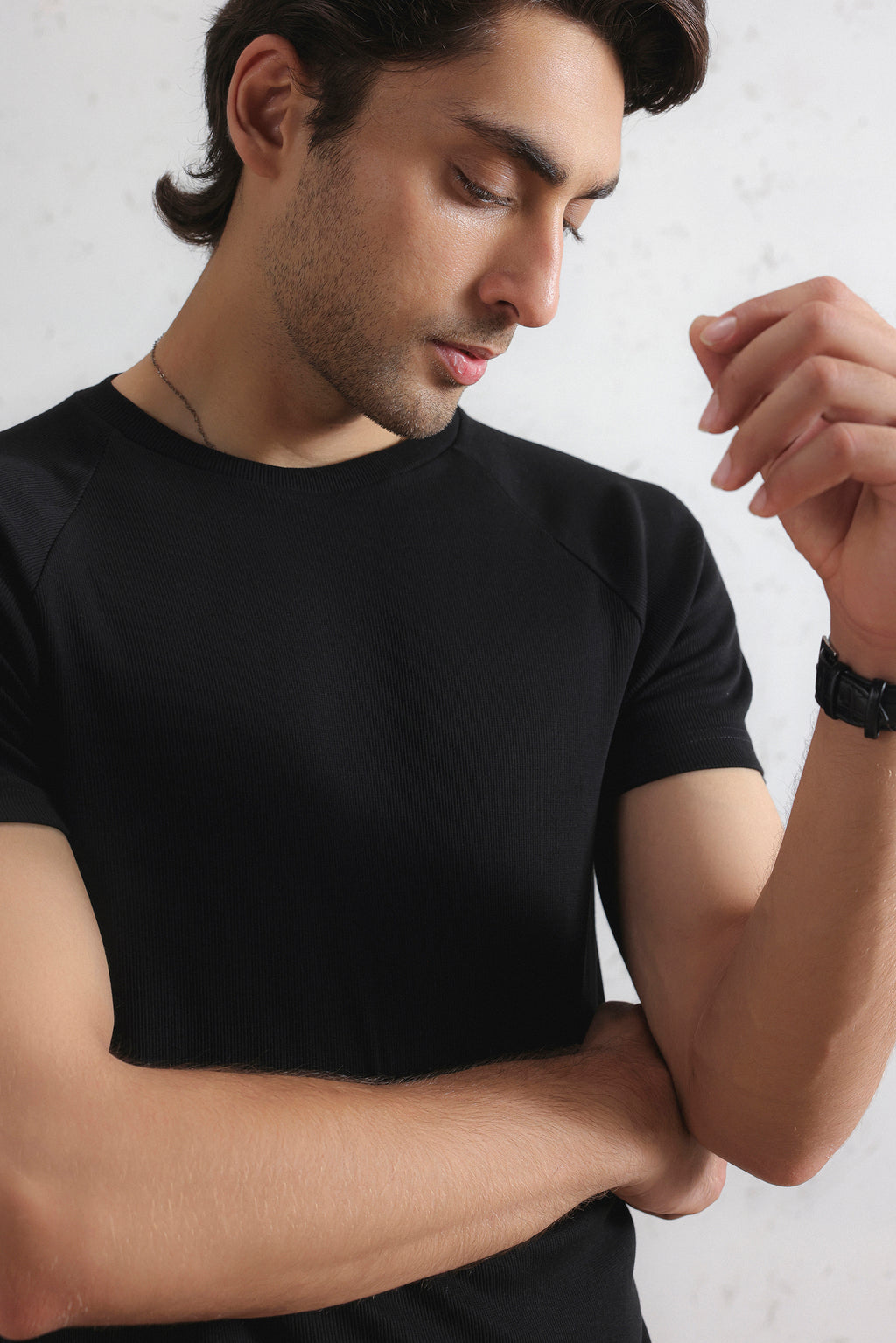 Regular Fit Ribbed T-Shirt