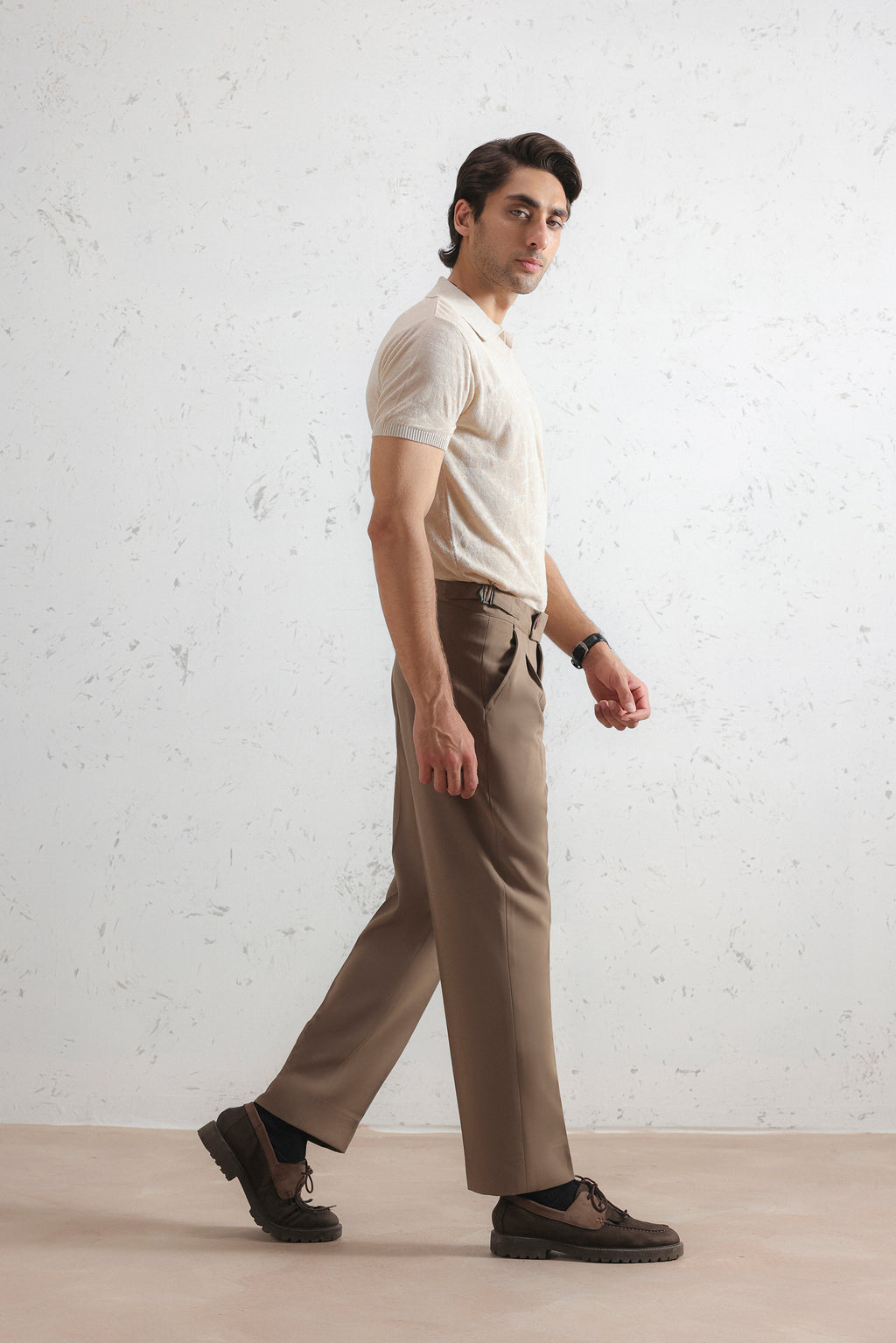 Jacquard Knit Polo Shirt