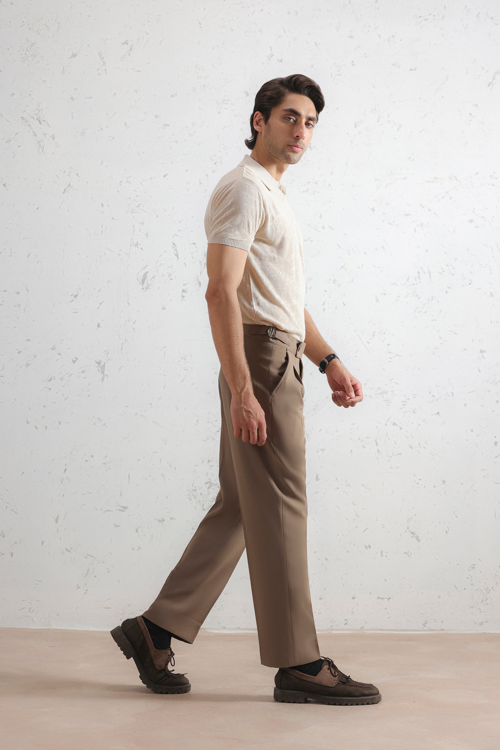 Jacquard Knit Polo Shirt