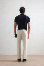Drop Needle Knit Henley Shirt