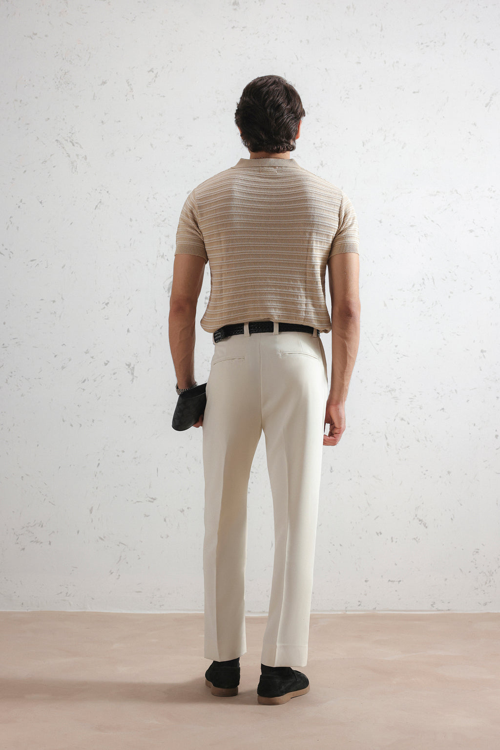Striped Knit Polo Shirt (MKP-14)