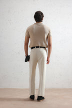 Striped Knit Polo Shirt (MKP-14)