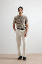 Sahara Diamond Knit Polo Shirt