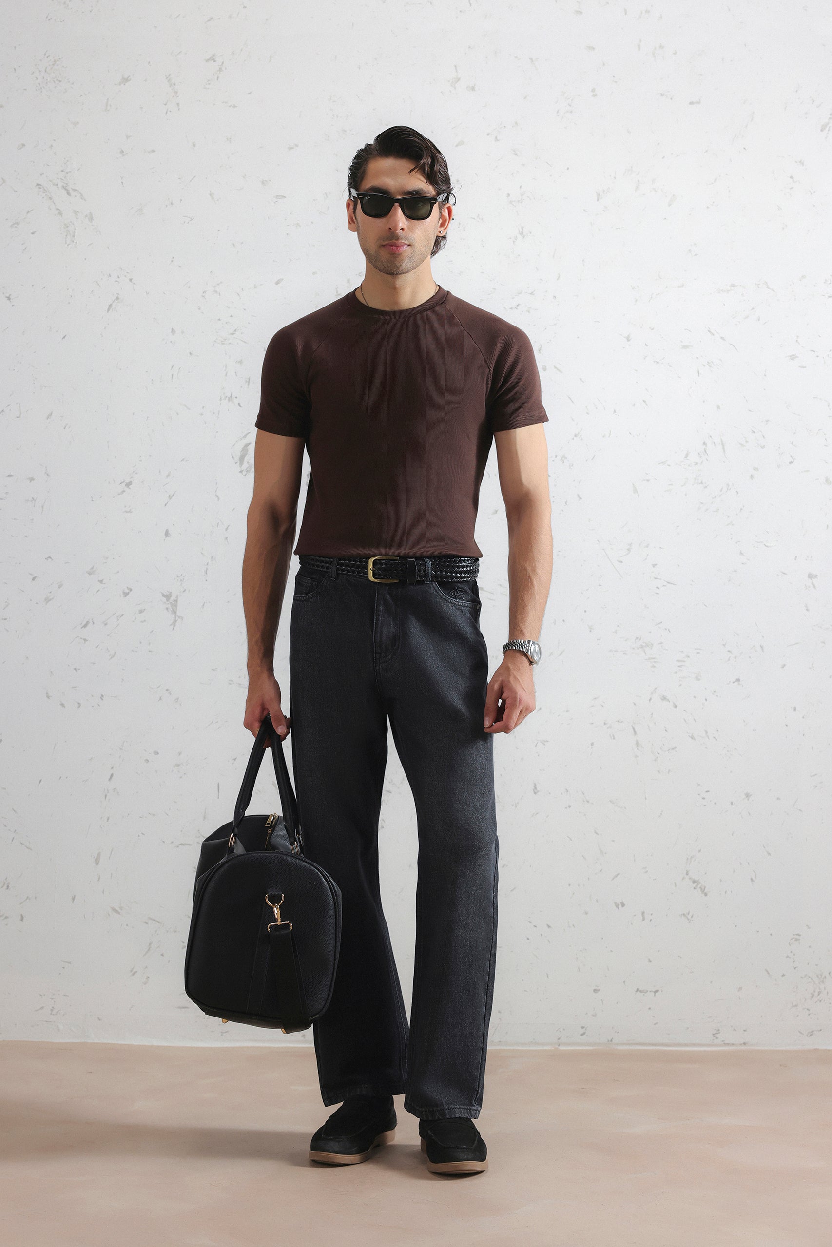 Regular Fit Ribbed T-Shirt