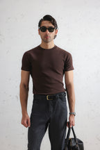Regular Fit Ribbed T-Shirt