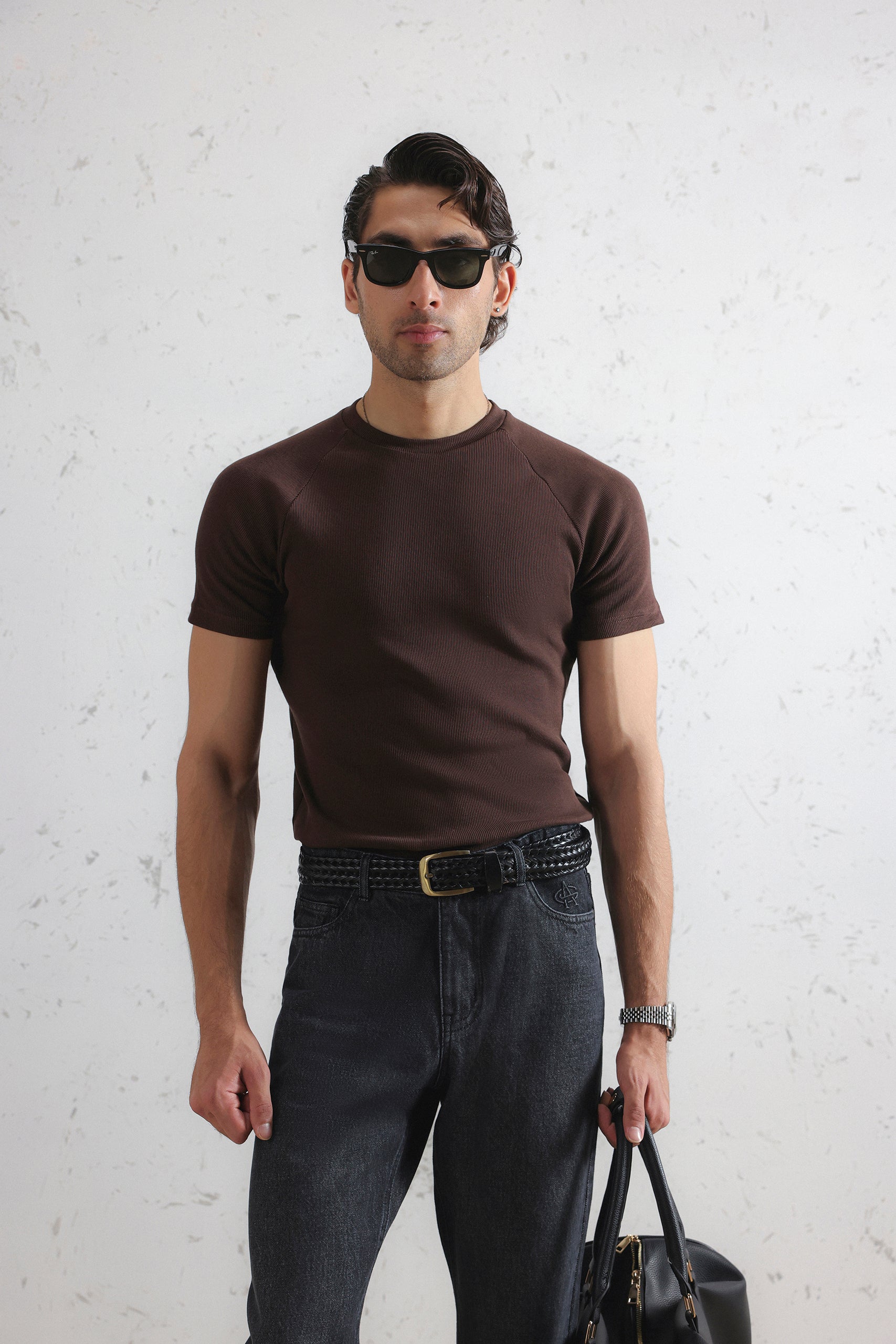Regular Fit Ribbed T-Shirt