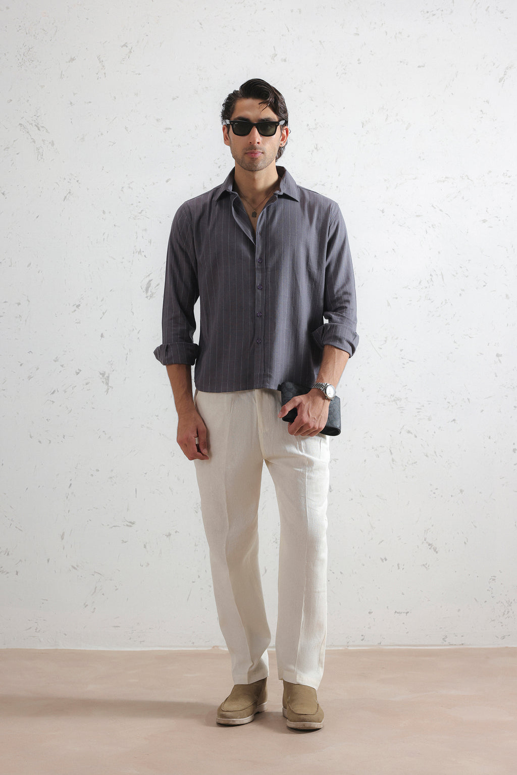 Pinstripe Linen Shirt (MCS-22)