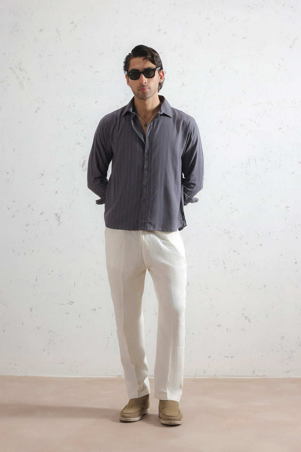 Pinstripe Linen Shirt (MCS-22)