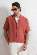 Relaxed Crinkled Cuban Shirt