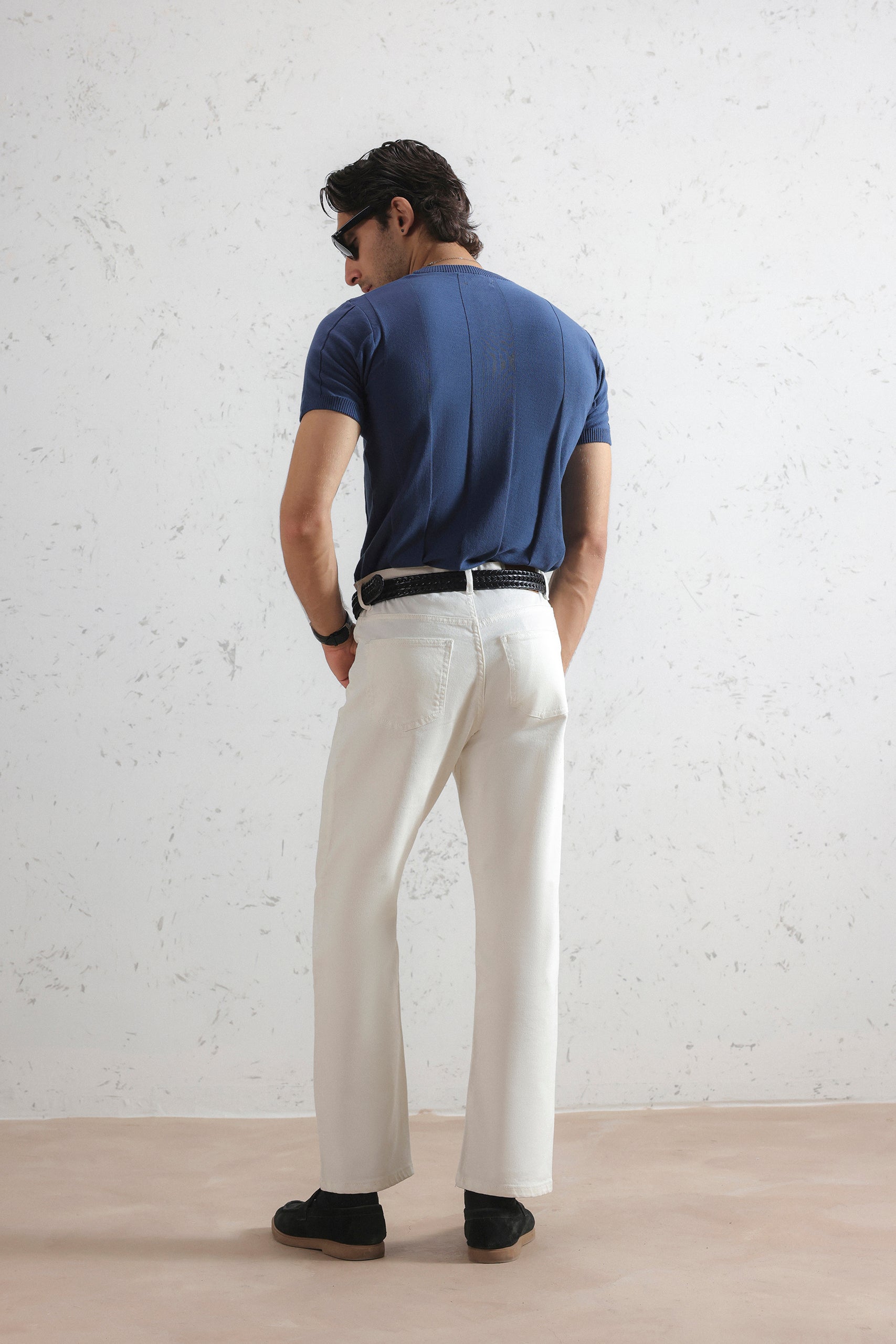 Drop Needle Knit Henley Shirt