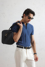 Drop Needle Knit Henley Shirt