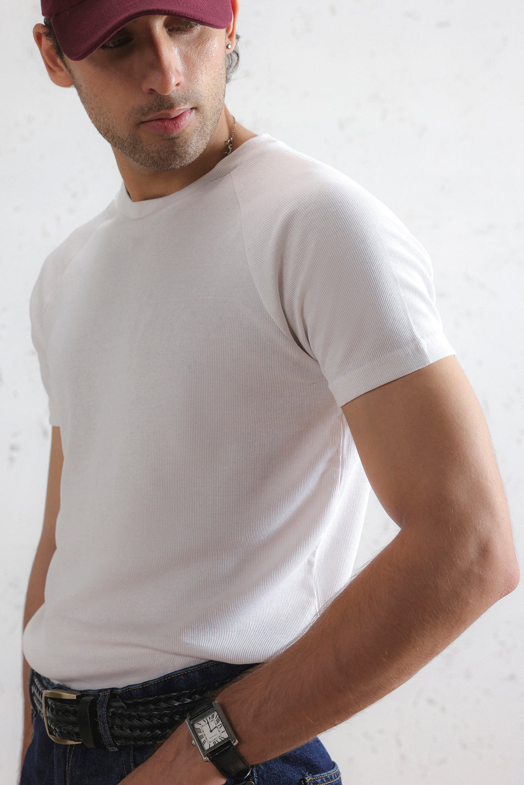 Regular Fit Ribbed T-Shirt