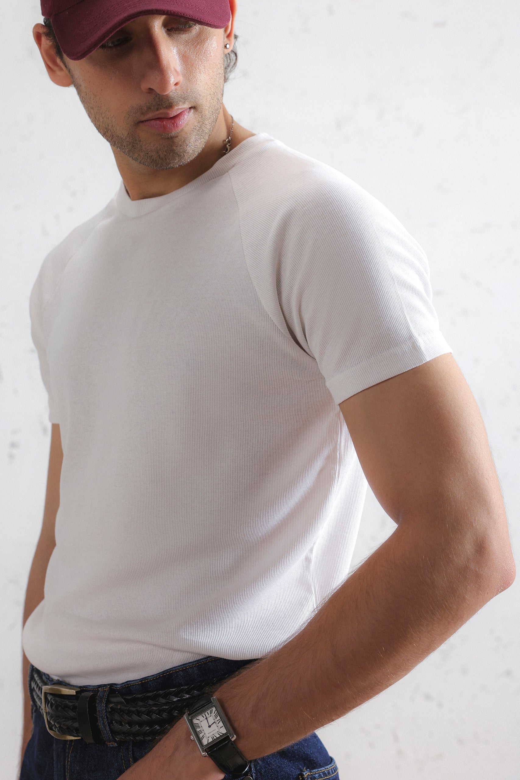 Regular Fit Ribbed T-Shirt