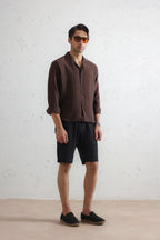 Relaxed Crinkled Cuban Shirt
