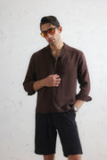 Relaxed Crinkled Cuban Shirt