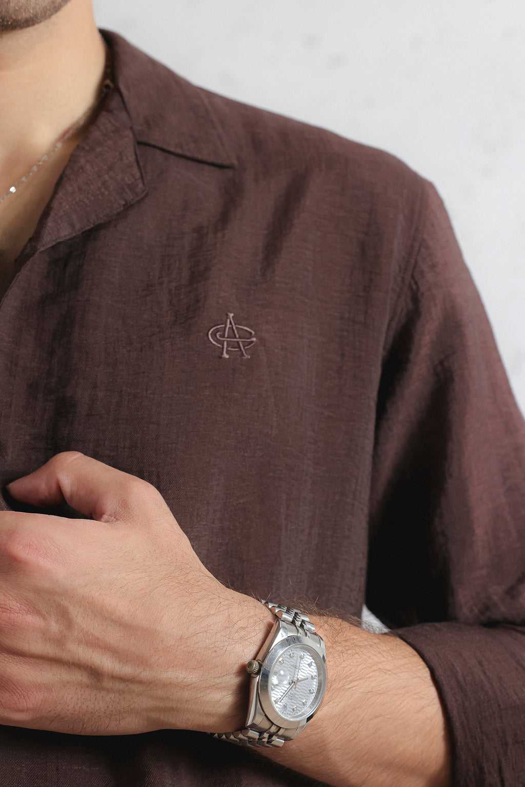Relaxed Crinkled Cuban Shirt