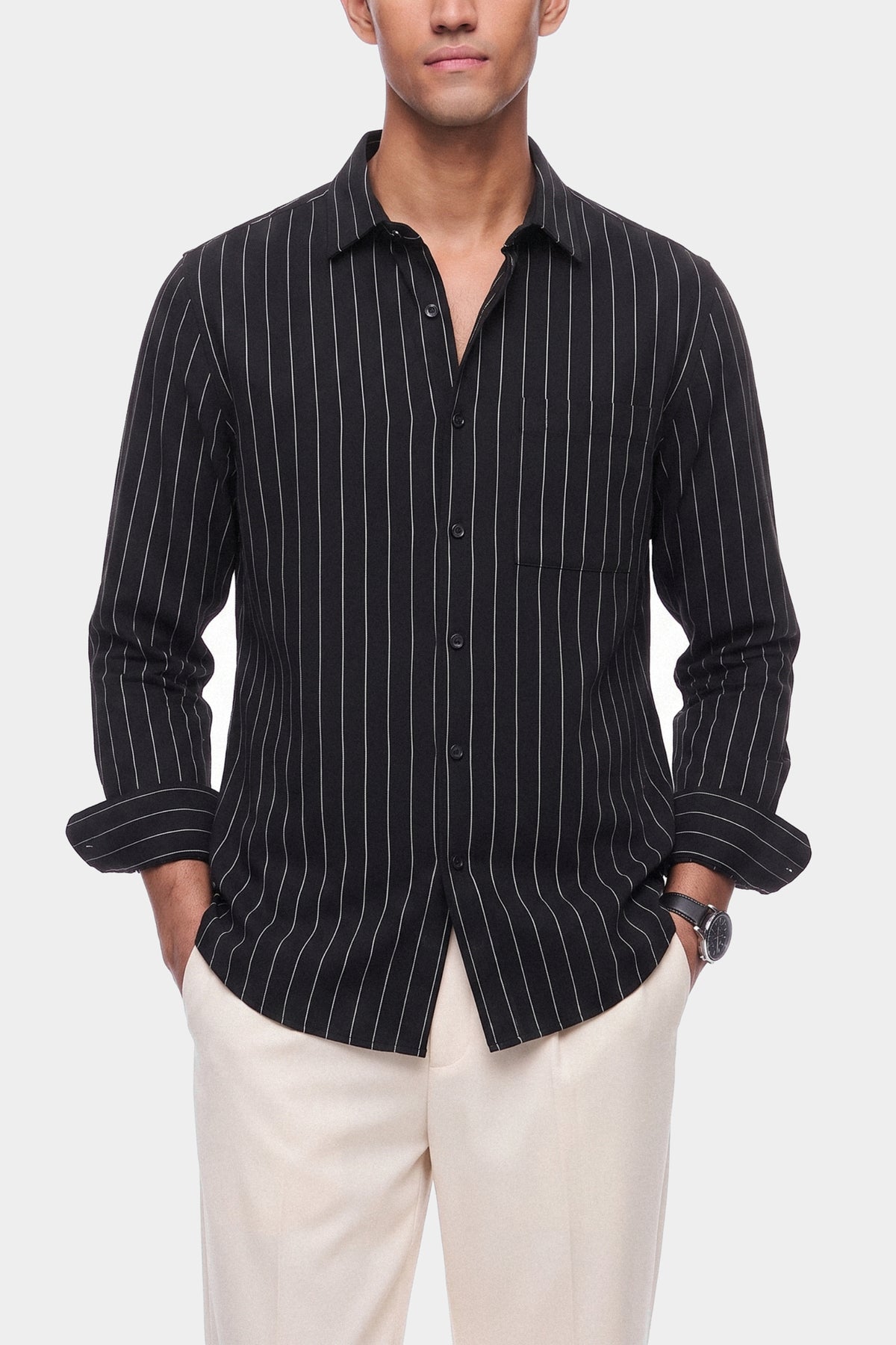 Pinstripe Linen Shirt