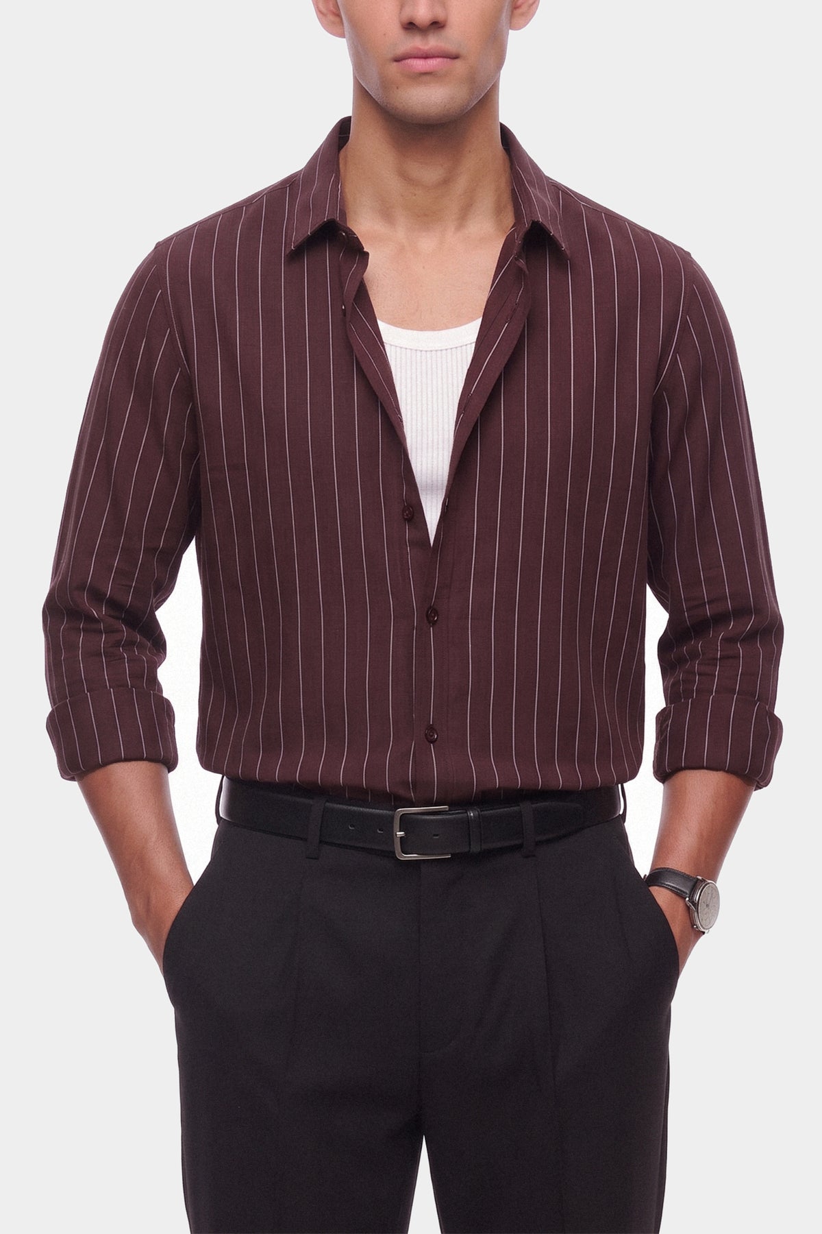 Pinstripe Linen Shirt
