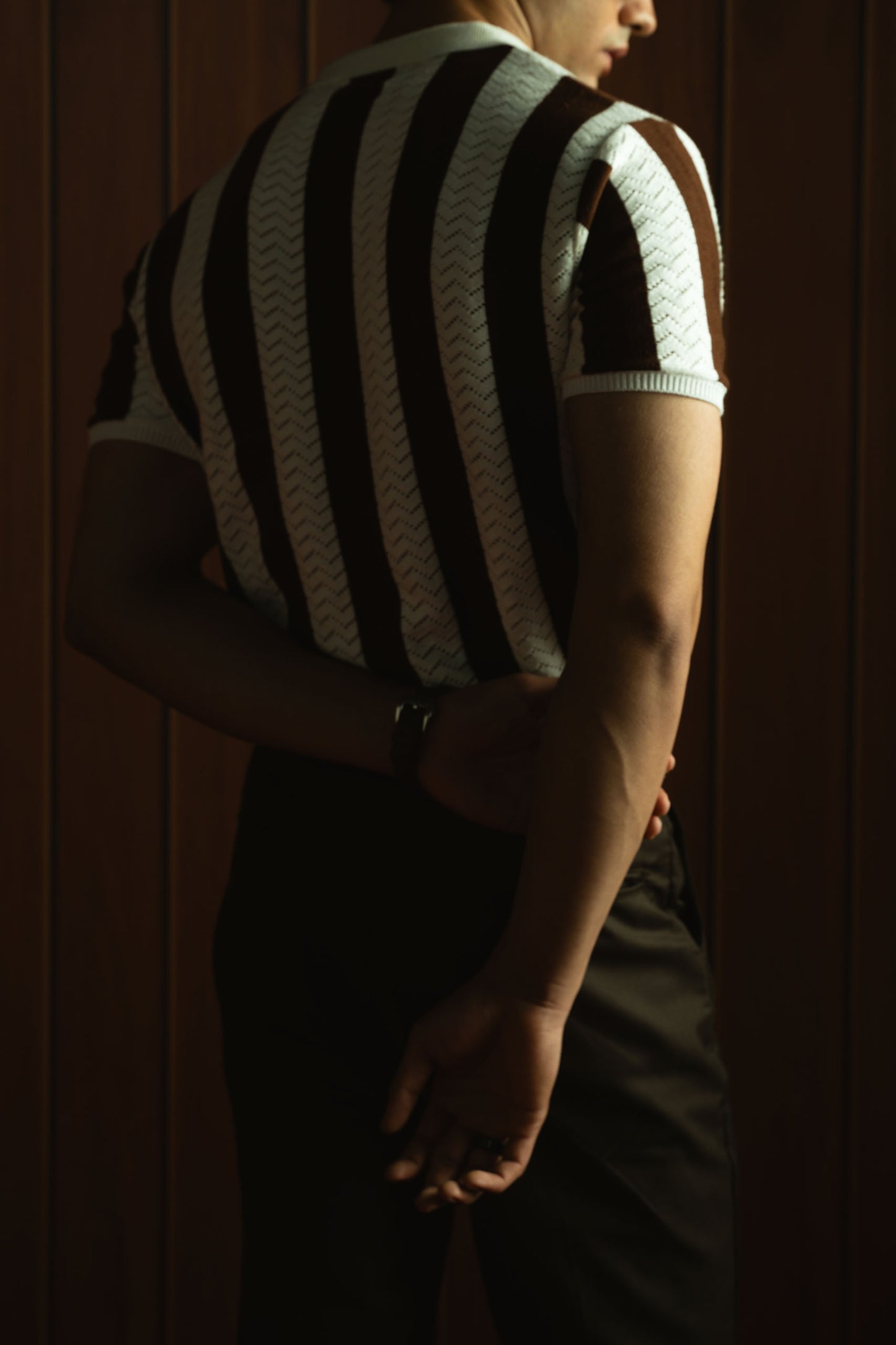 Striped Knitted Polo Shirt (KPS-05)