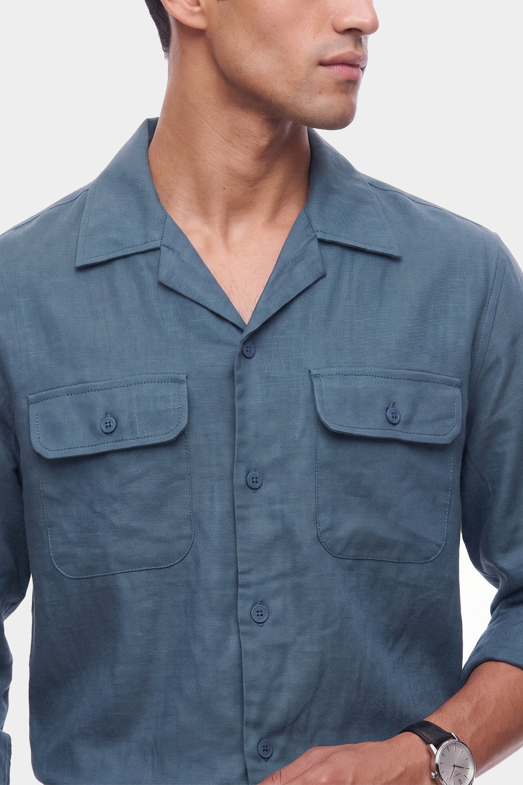 Double Pocket Linen Shirt