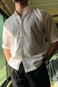 Textured Button Down Shirt - Half Sleeve (MCS-06)