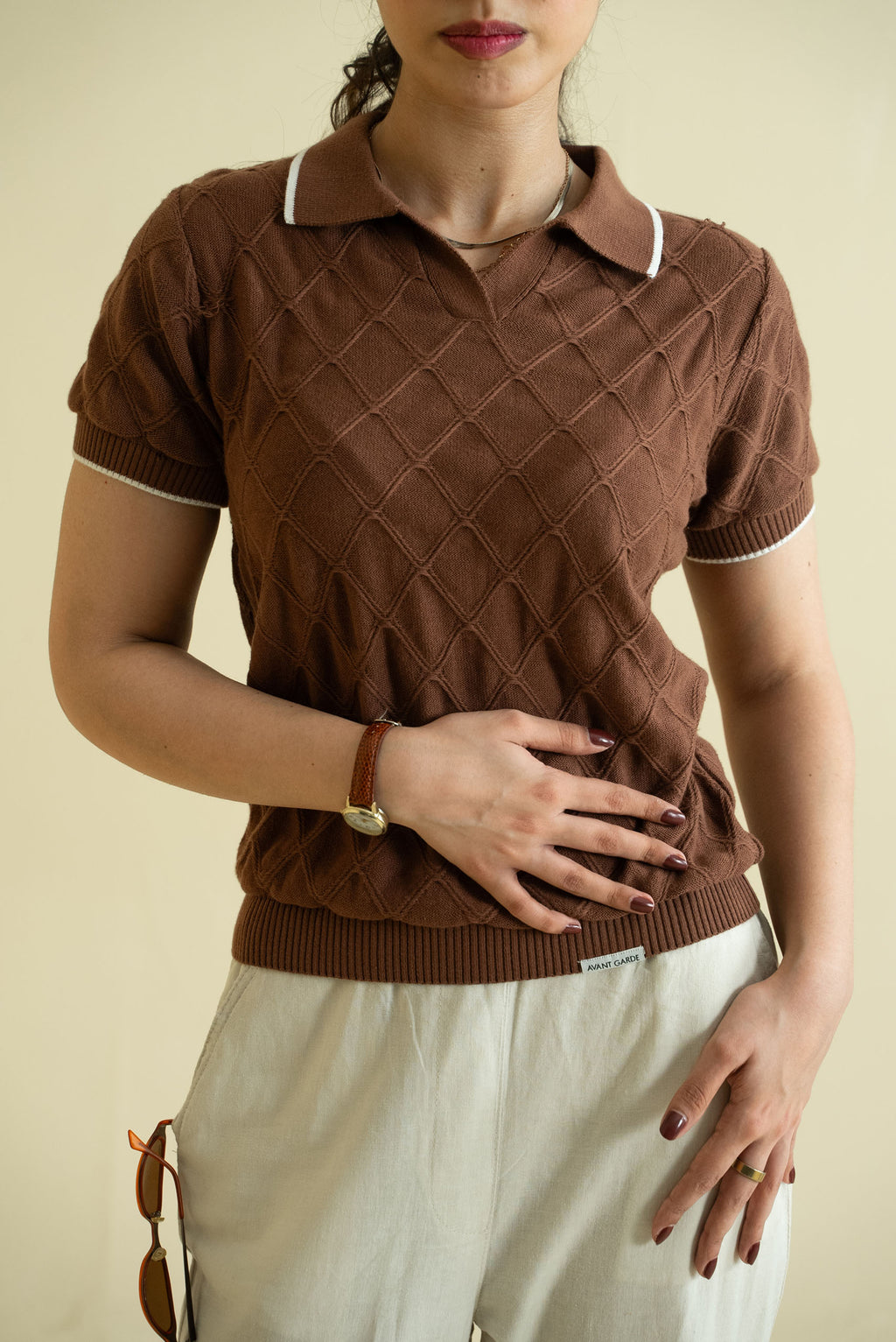 Textured Knitted Polo Shirt (WKP-04)