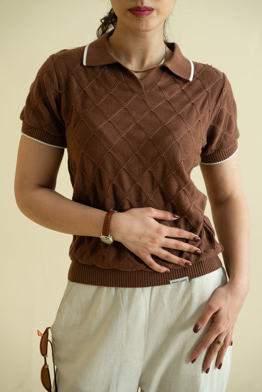 Textured Knitted Polo Shirt (WKP-04)
