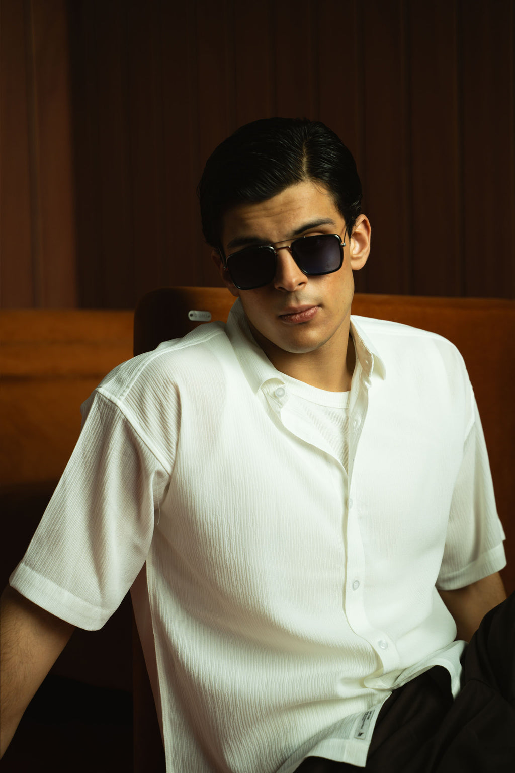 Textured Button Down Shirt - Half Sleeve (MCS-06)